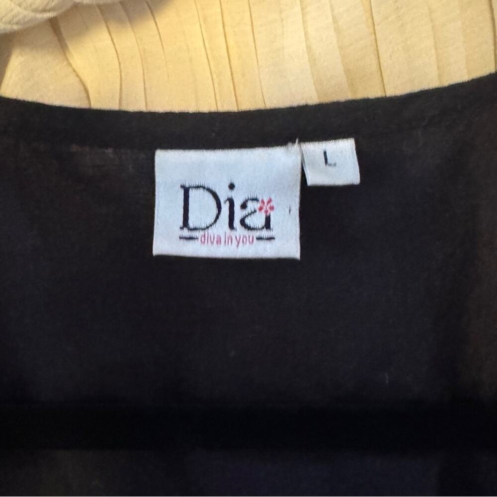 DIA Indian Inspired Embroidered Top / Vest With Tassel, size large - Picture 3 of 6